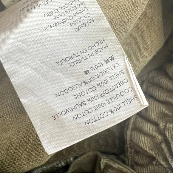 WE THE FREE PEOPLE Ezra hi rise cargo pants jeans Green 25 NWOT - Picture 11 of 11